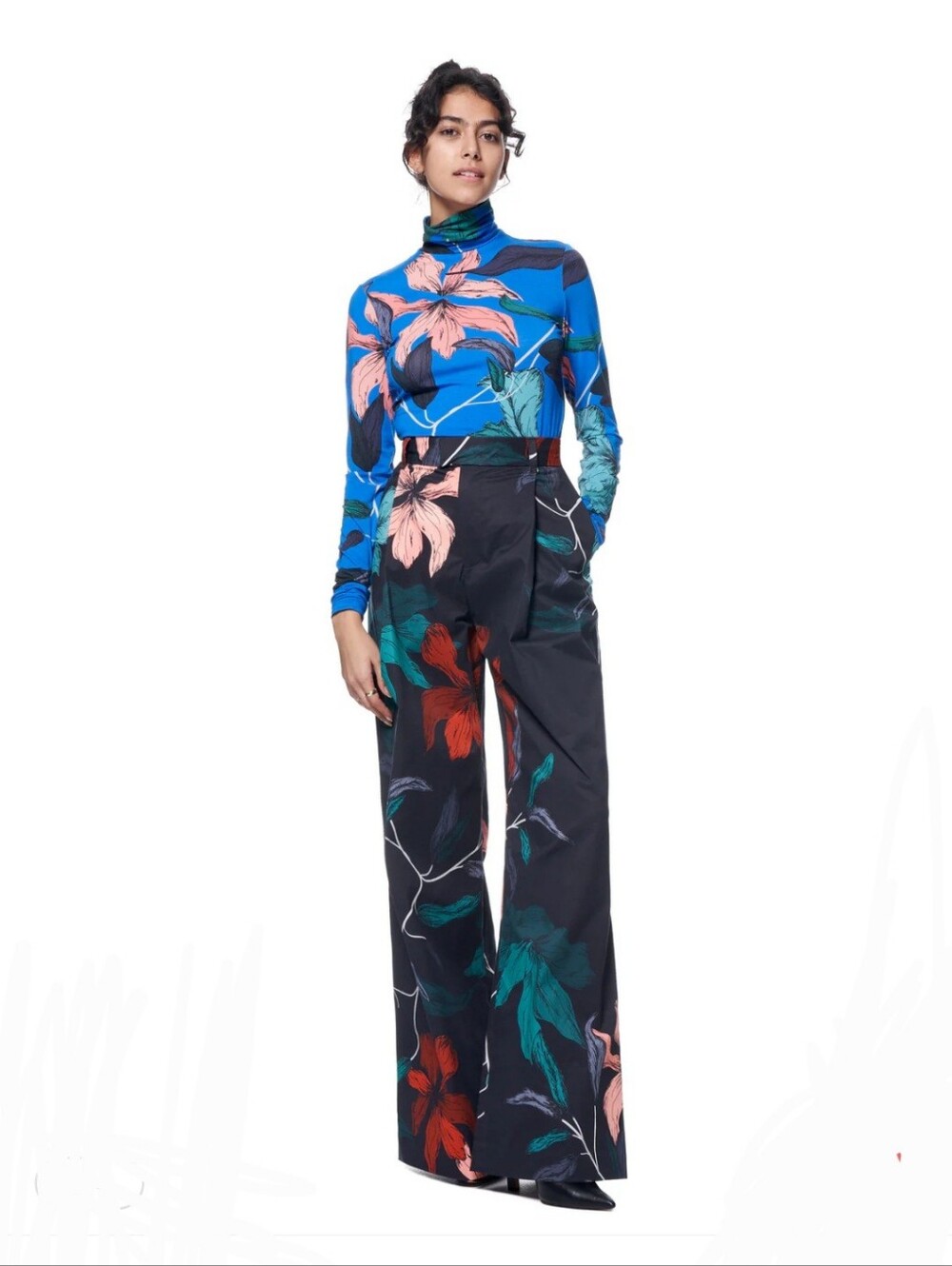 The Kit. Leigh Trouser Upstate Florals Wide Leg Women's 4 NWT Party Event